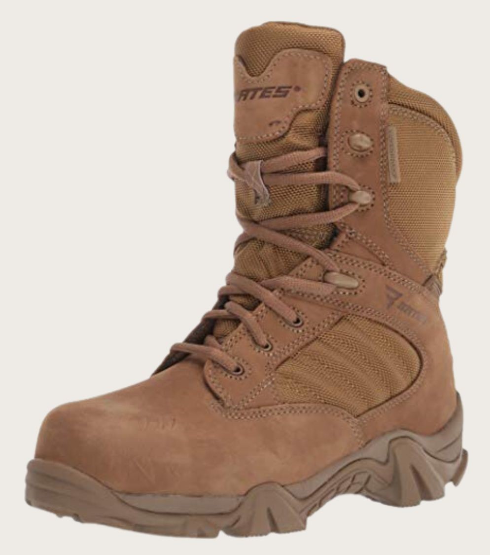 Brown tactical boot