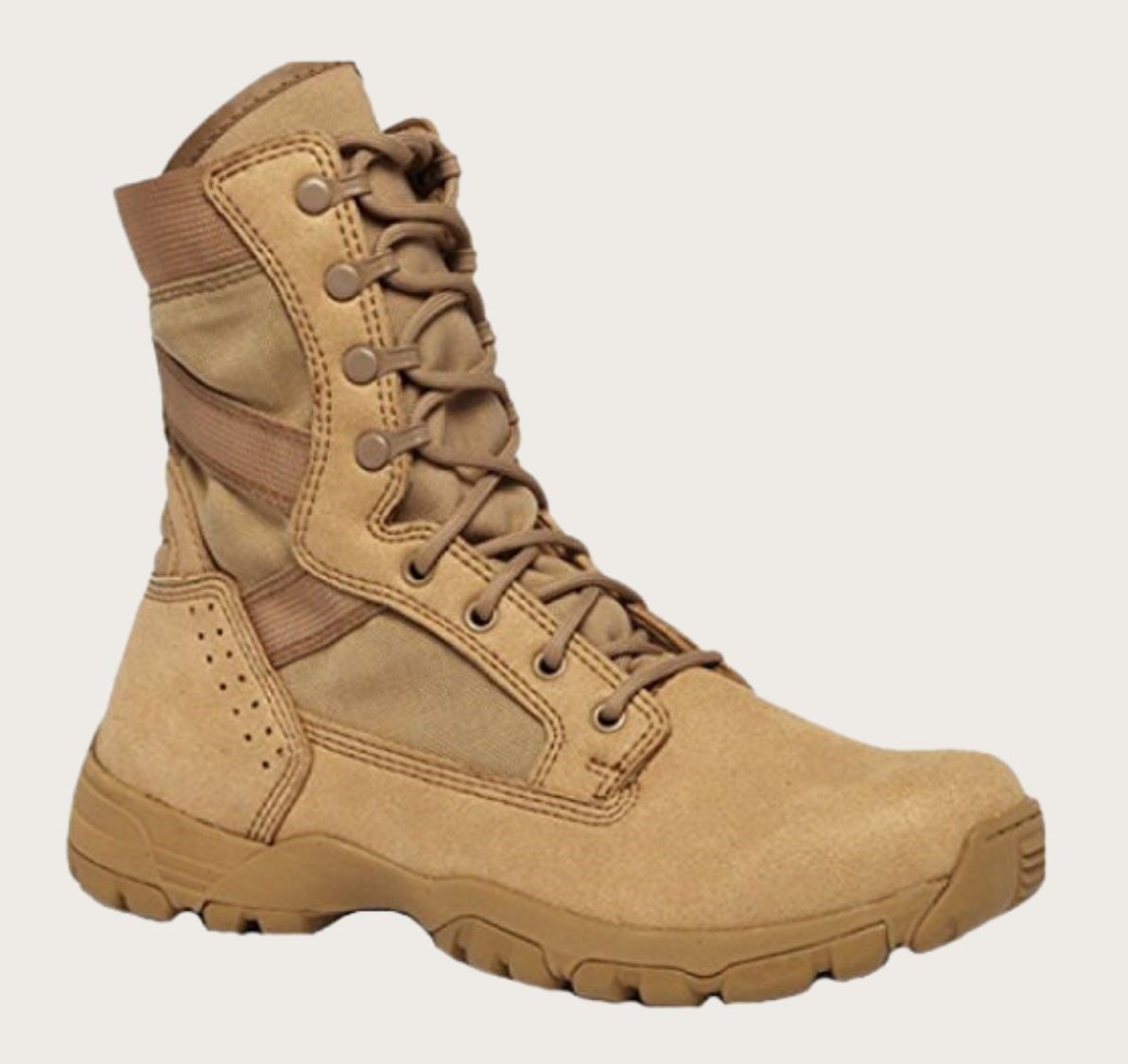 Brown tactical boot