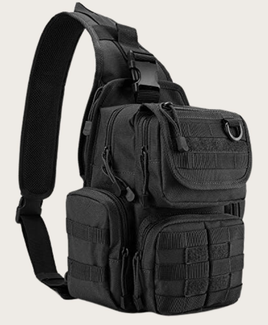 Black tactical sling bag