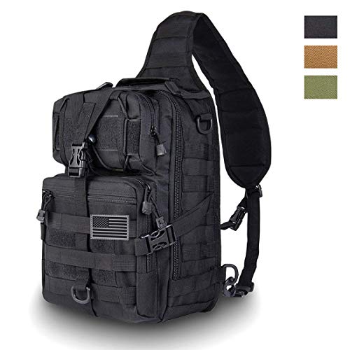 Black tactical backpack