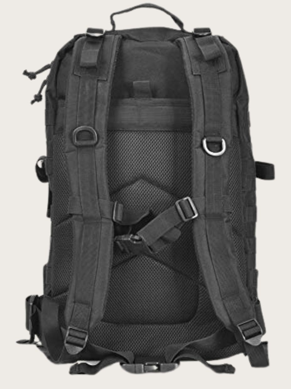 Black tactical backpack