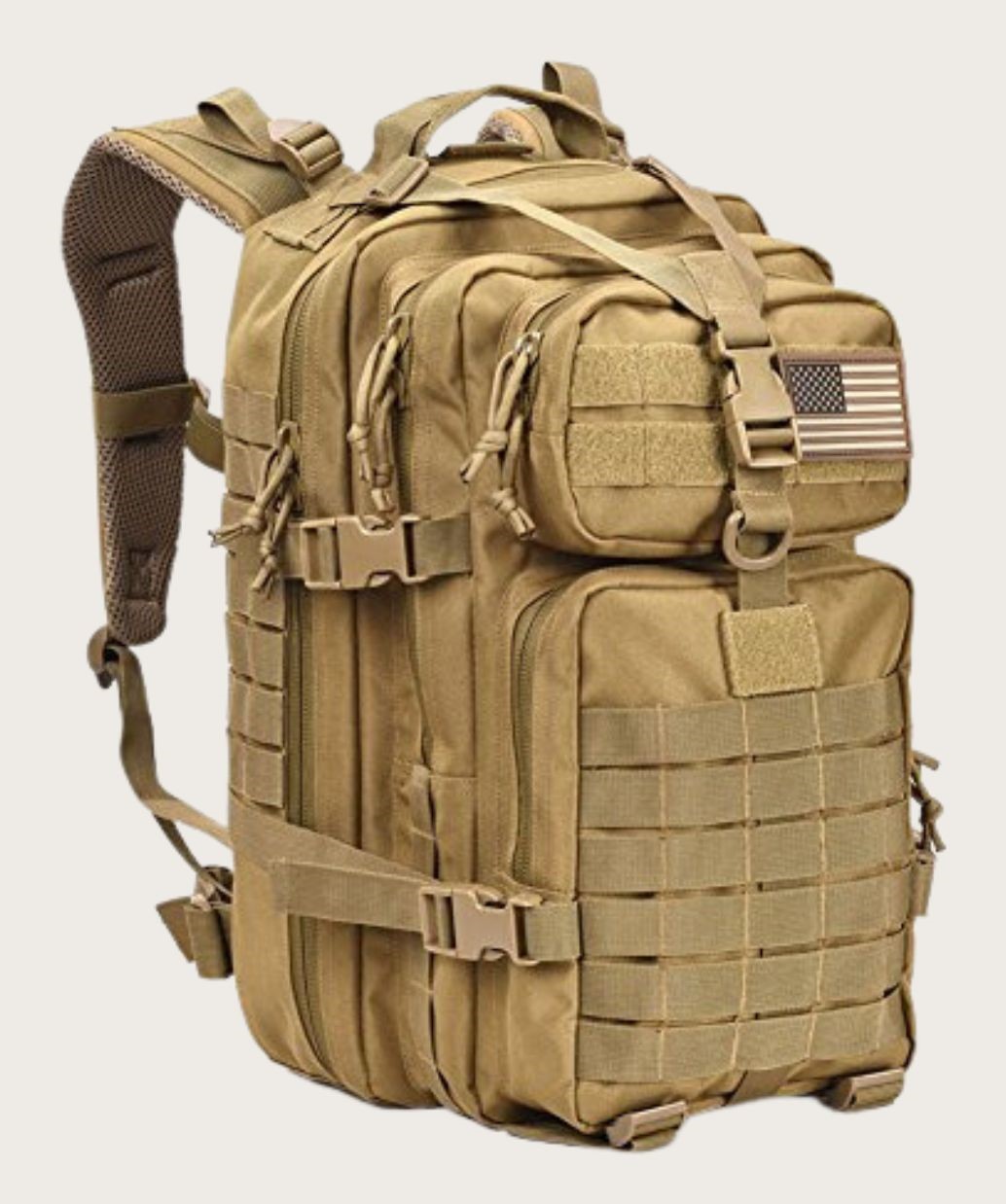 Brown tactical backpack