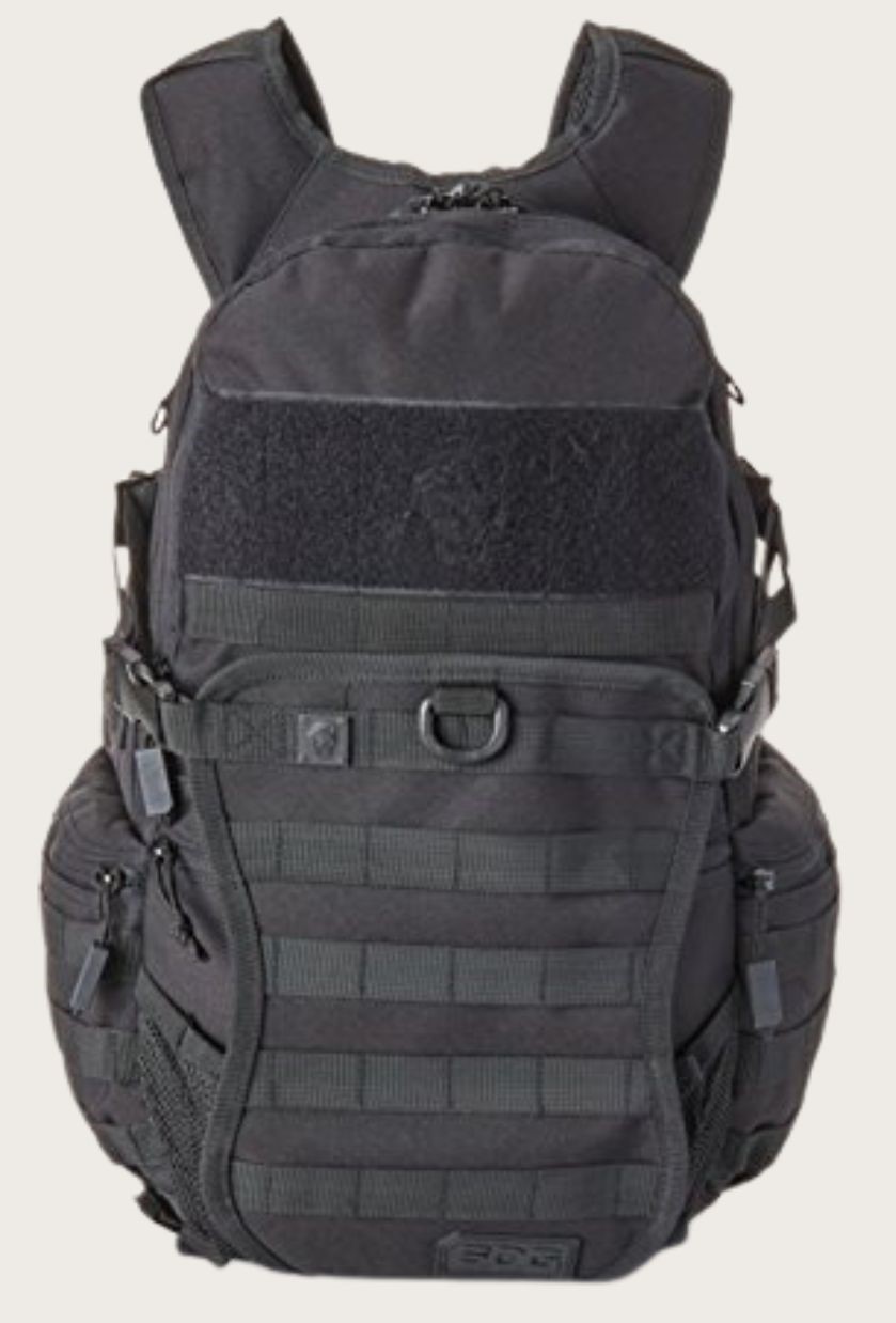 Black tactical backpack