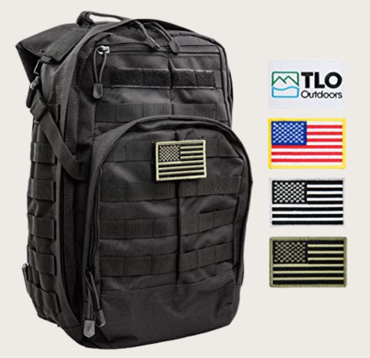 Black tactical backpack