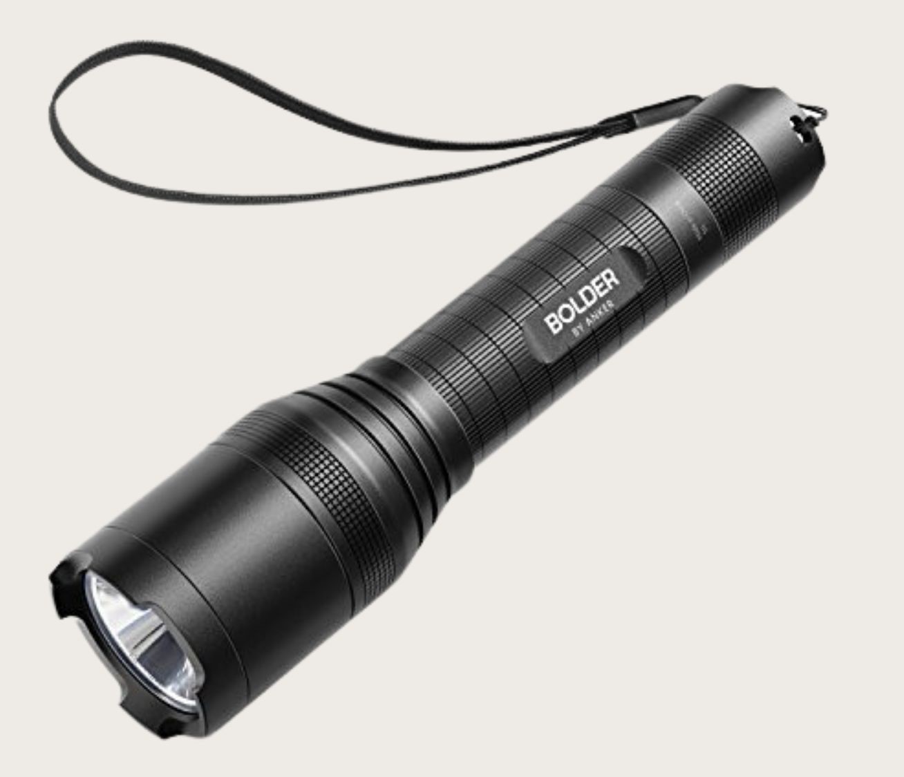 Black tactical flashlight
