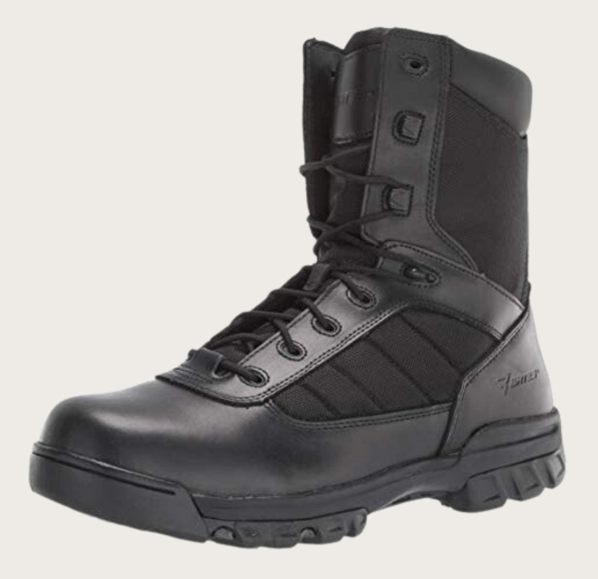 Black tactical boot