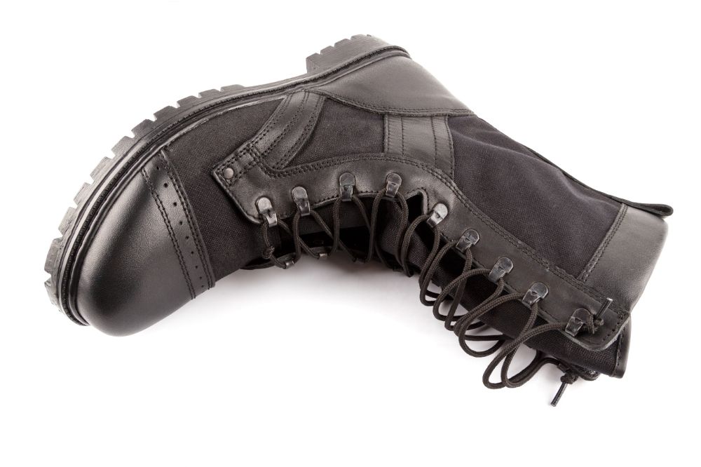 Black tactical boot