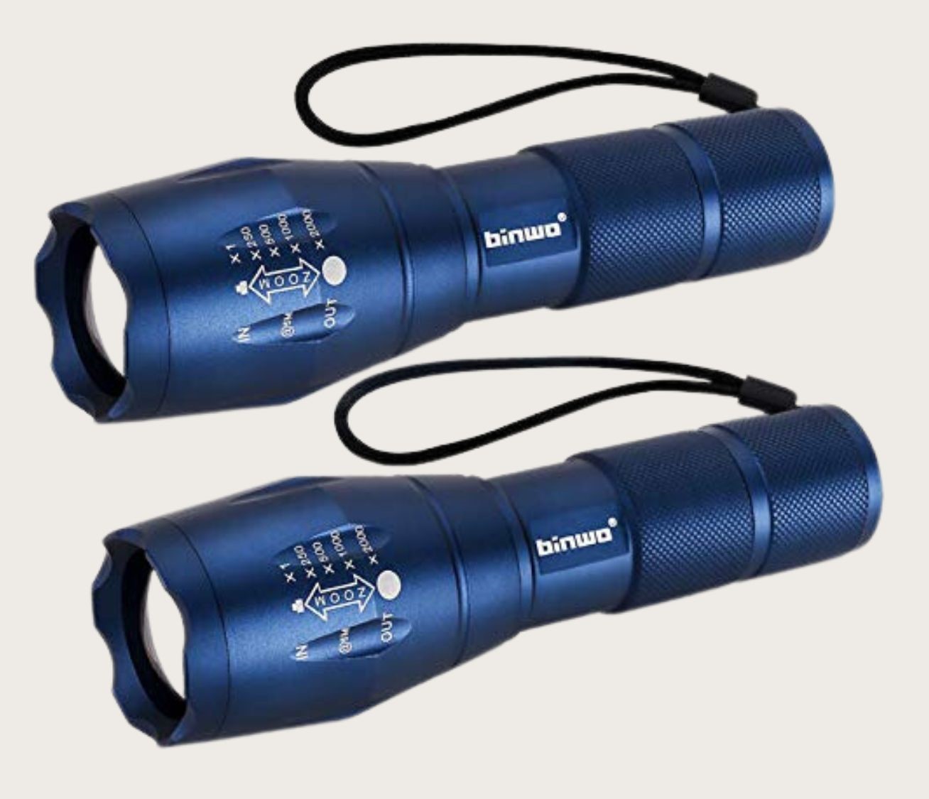 Blue tactical flashlights