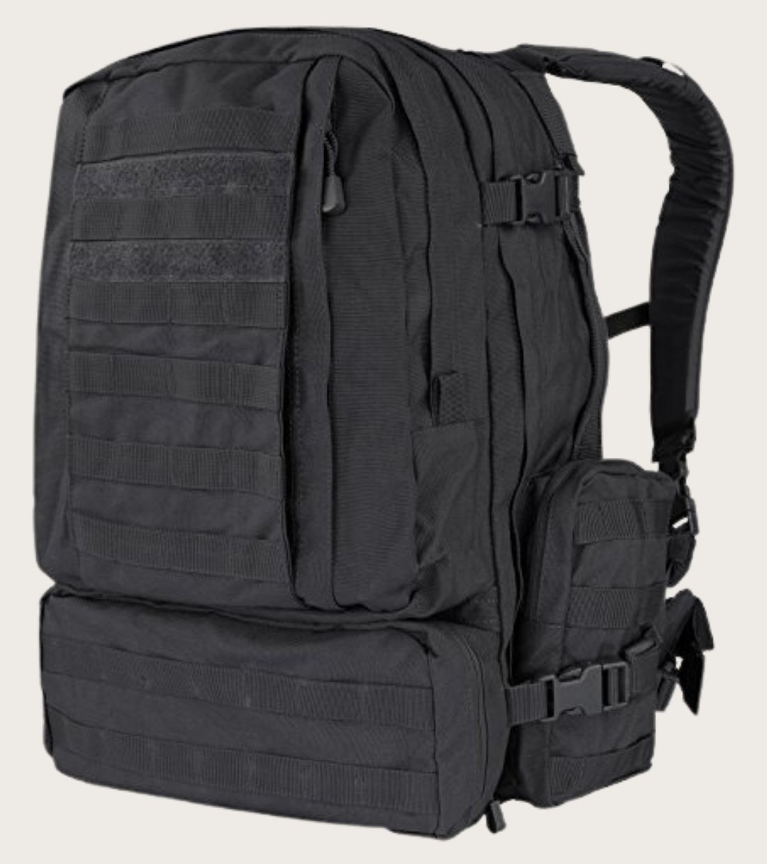 Black tactical backpack