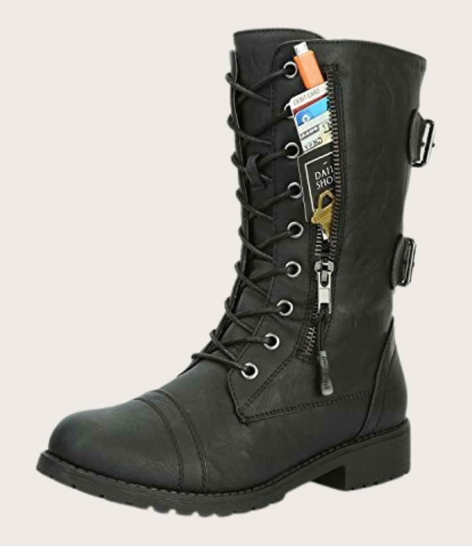 Black tactical boot