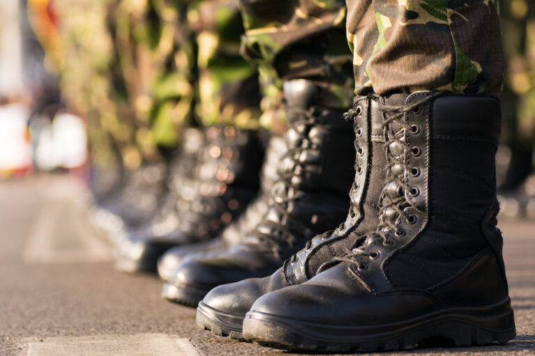 Black tactical boots