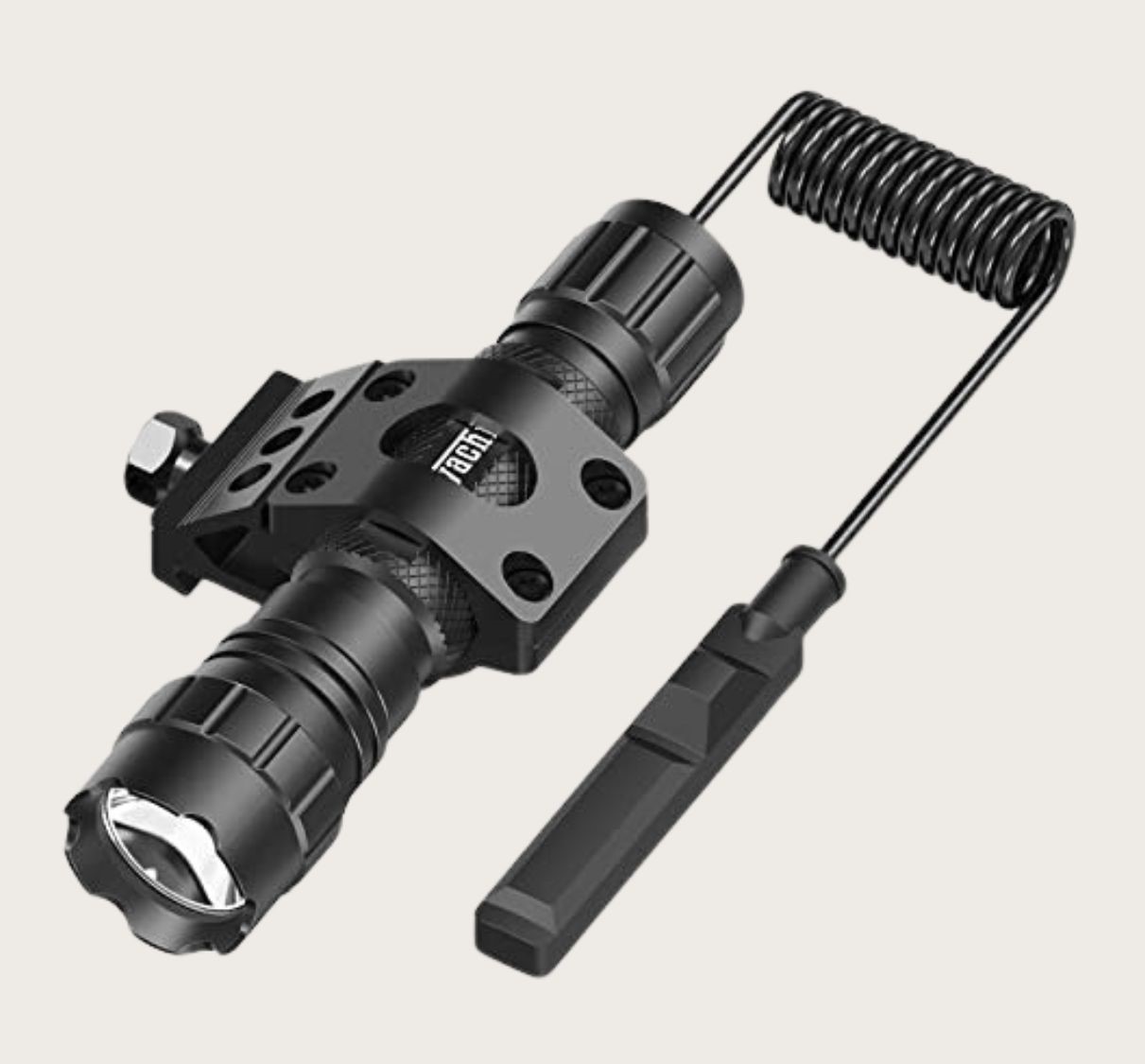 Black tactical flashlight