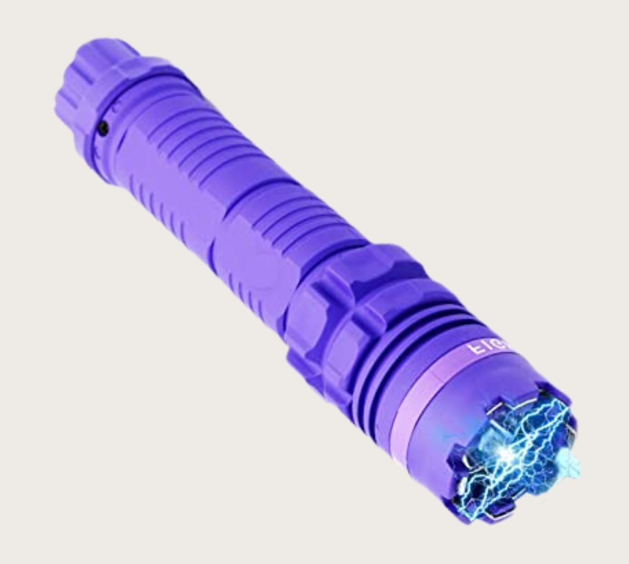 Purple tactical flashlight stun gun