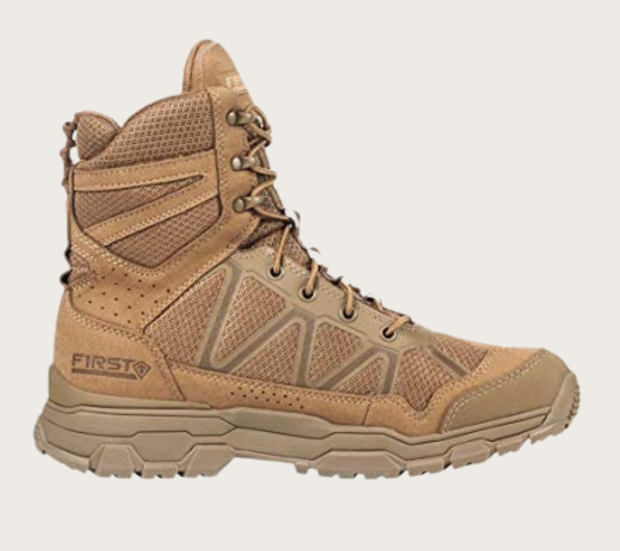 Brown tactical boot