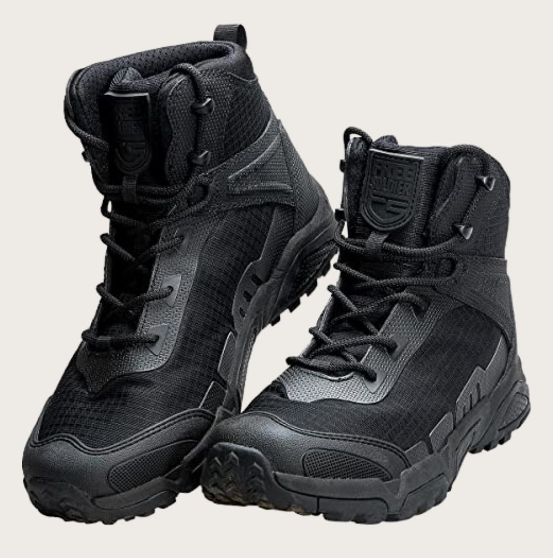 Brown tactical boot