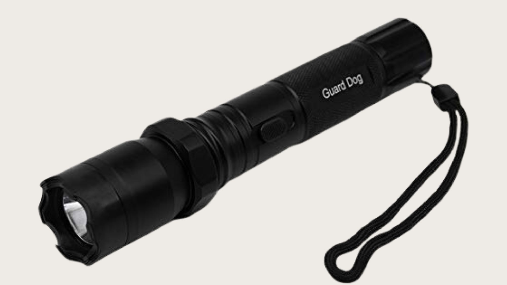 Black tactical flashlight