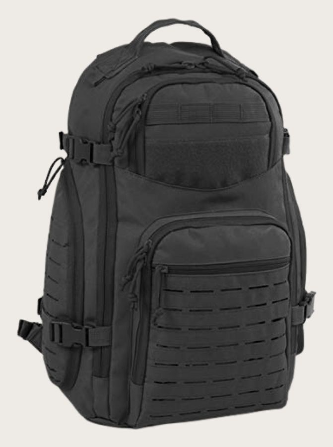 Black tactical backpack