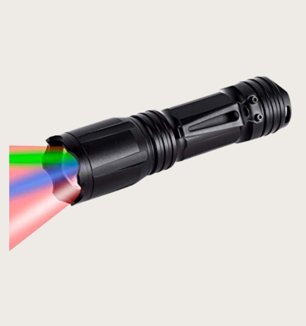 Black tactical flashlight