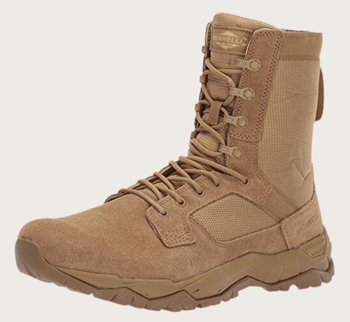 Brown tactical boot