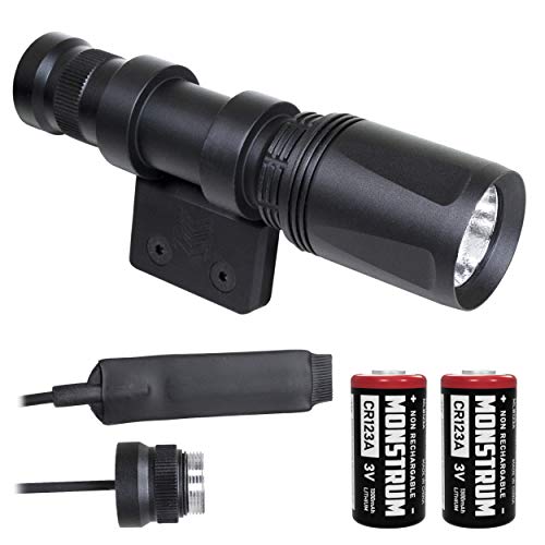 Black tactical flashlight