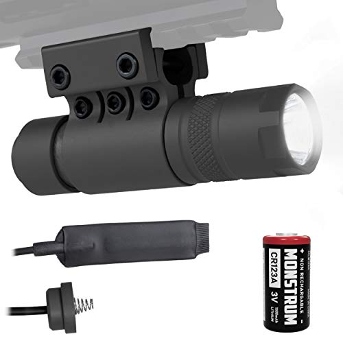 Black tactical flashlight