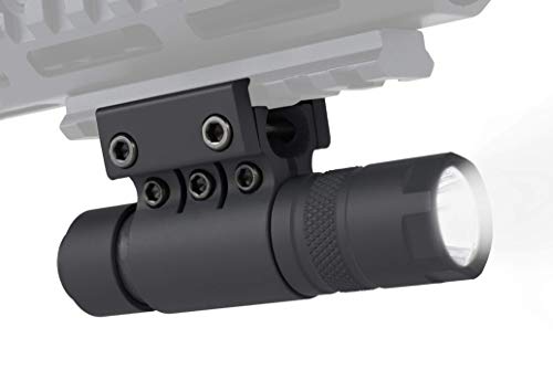 Black tactical flashlight