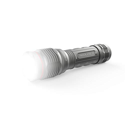 Silver tactical flashlight