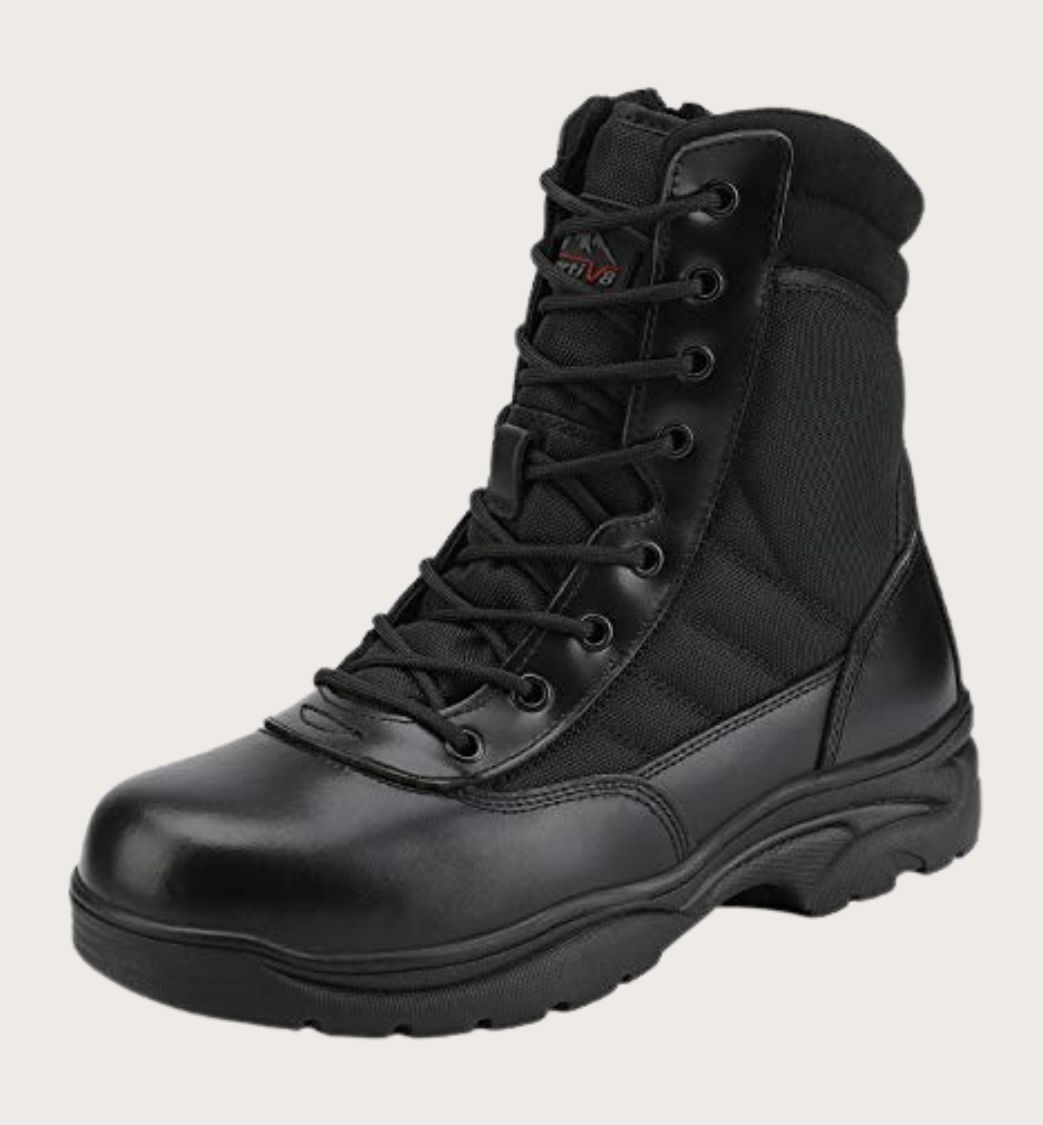 Black tactical boot