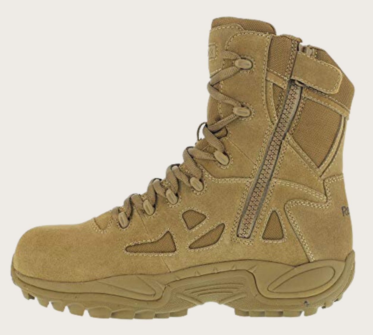 Brown tactical boot