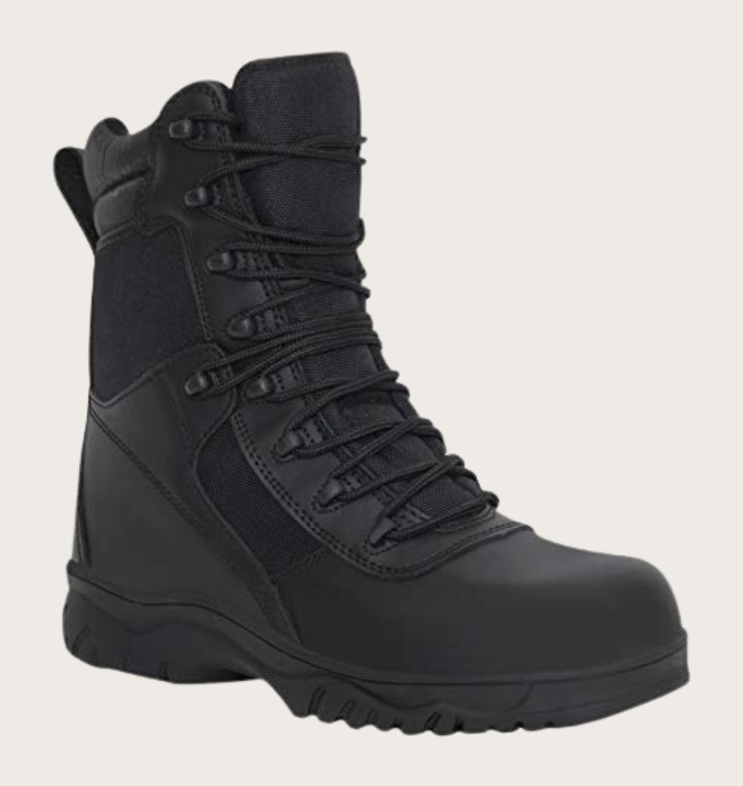 Black tactical boot