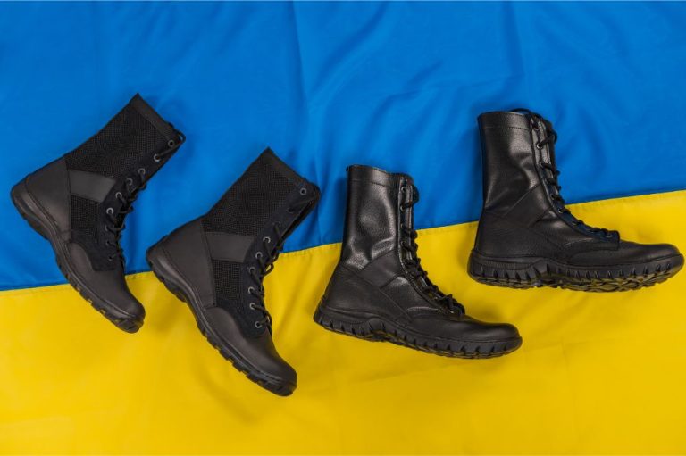 Two pairs of black tactical boots Two pairs of black tactical boots