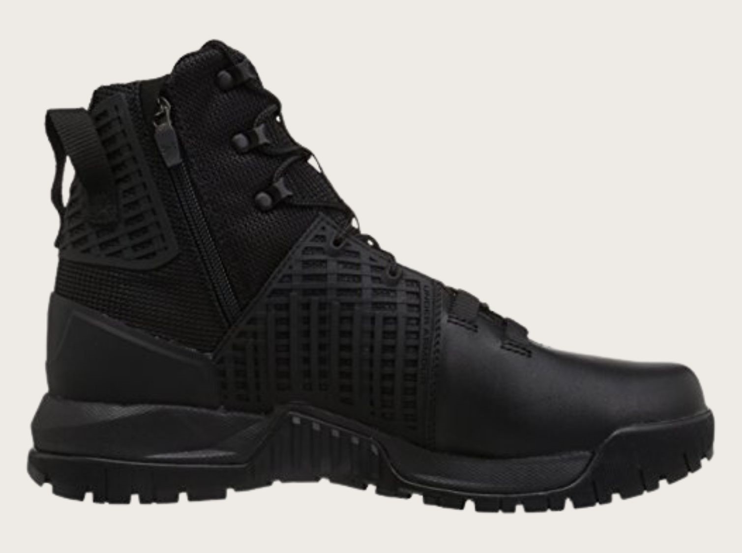 Black tactical boot
