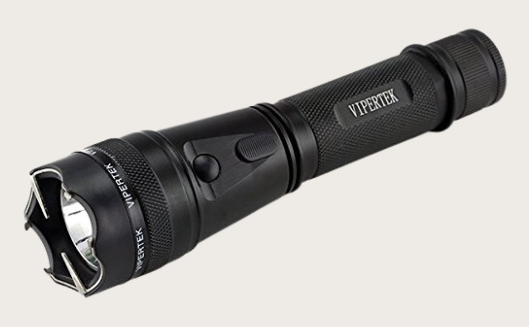 Black tactical flashlight
