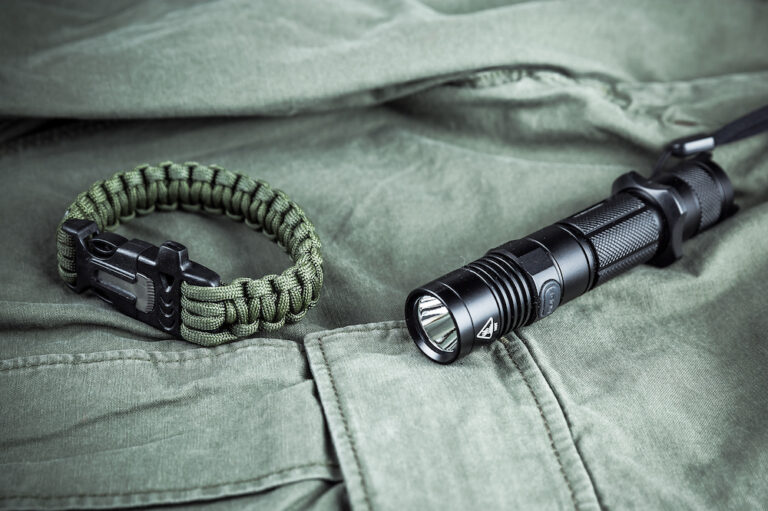 Black tactical flashlight Black tactical flashlight